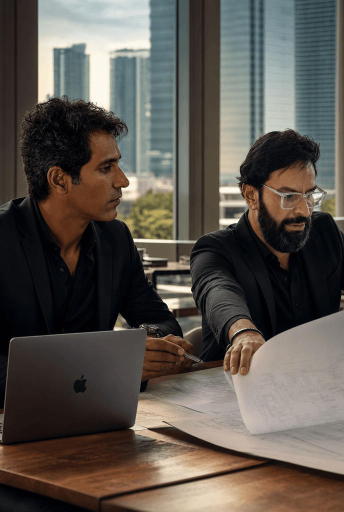 Raphael Almeida e Breno Modolo, fundadores da A+ Engenharia